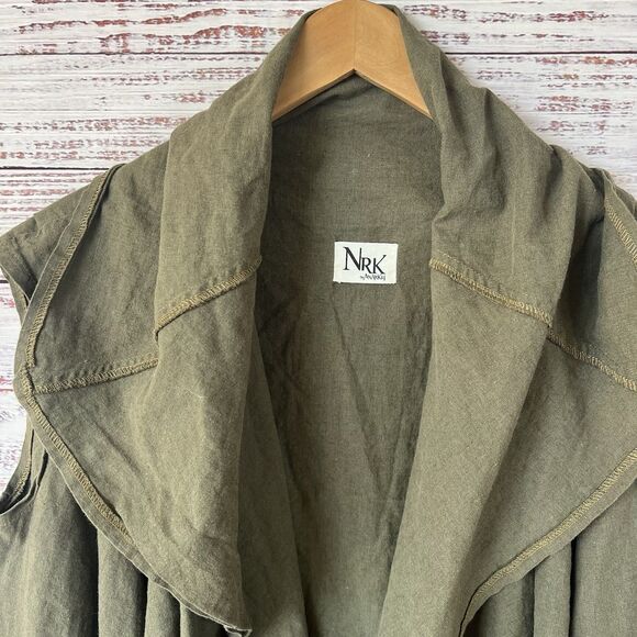 NRK by ANARKH Sleeveless Drape Coat S Lagom Made in USA Avant Garde Art To Wear - Picture 3 of 7